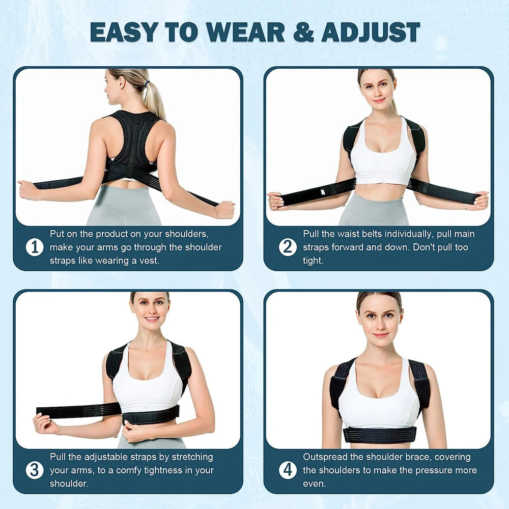 Posture Corrector for Men and Women, Back Brace for Men and Women Lower Back Pain, Back Support Belt for Women and Men