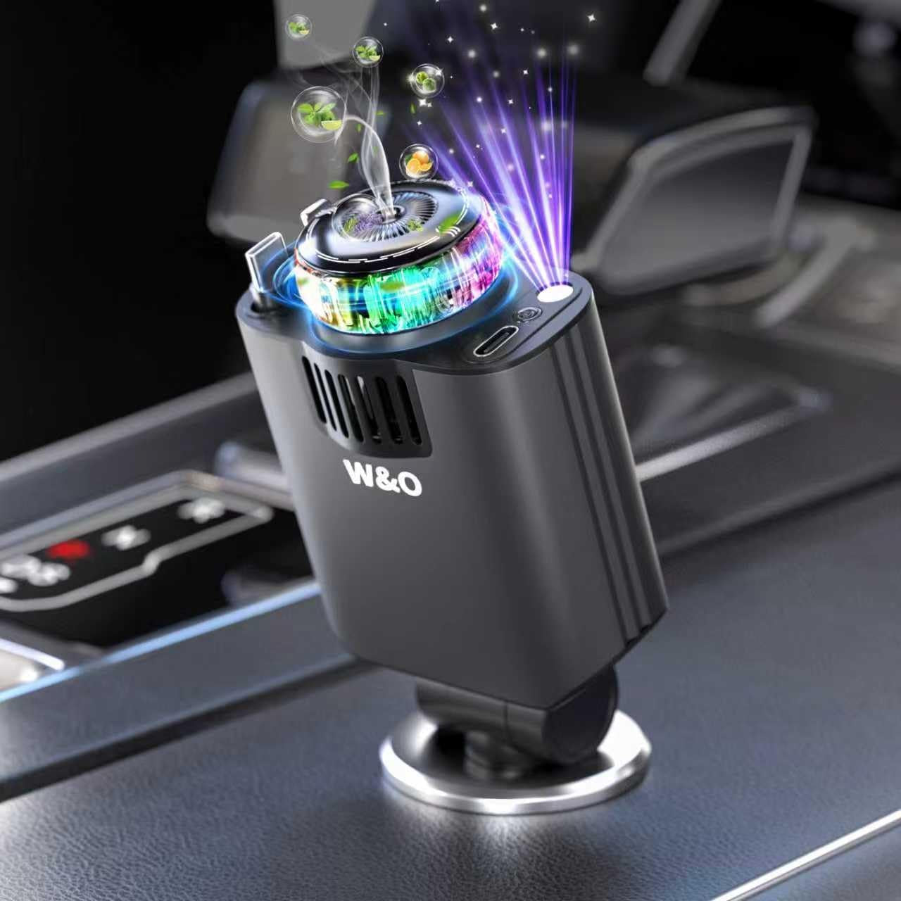 Car Charger Fast Charger for Iphone17/16/15,69W Retractable Car Charger with Aromatherapy and Starlight,5 in 1 Fast Car Charger with L/C Cables,Car Charger Adapter for Iphone,Android（Purple）