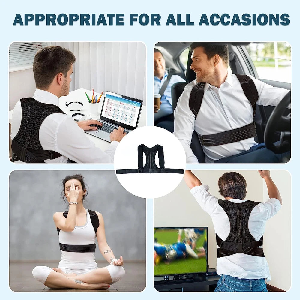 Posture Corrector for Men and Women, Back Brace for Men and Women Lower Back Pain, Back Support Belt for Women and Men